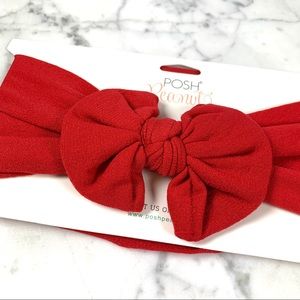 Posh Peanut • Red Nylon Top Knot Headband